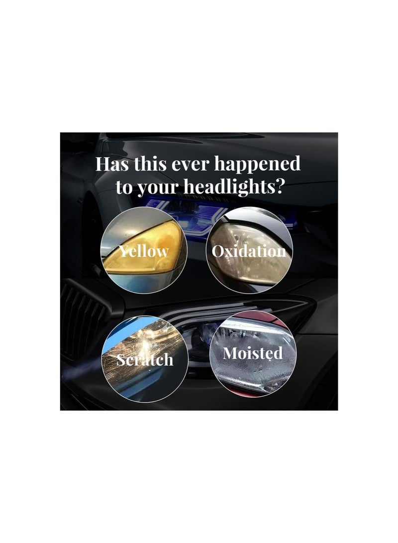 Loquat Automotive Headlight Lens Restorer, Car Headlight Lens Restoration Kit, Automotive Headlight Lens Restorer, Removes Yellowing and Cloudiness, Restores Clarity and Brightness (1pcs) - Image 3