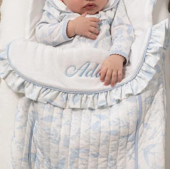 Little IA Birdsong Welcome Home Baby Deluxe Set Blue