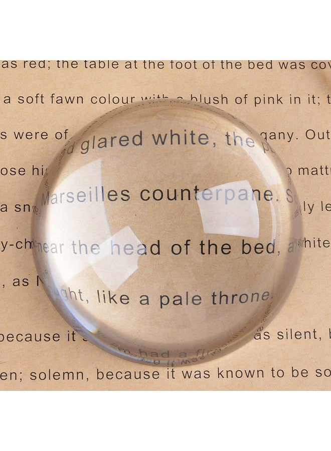 LONGWIN Crystal Dome Magnifier/Paperweight Reading Magnifying Glass-3.9 Inch - Image 1