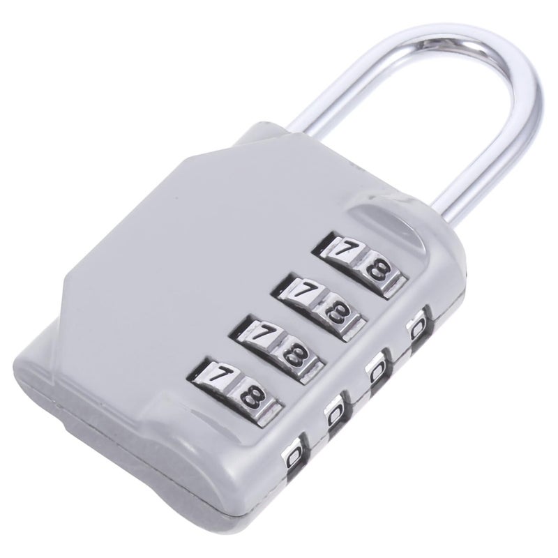 Silver Combination Padlock for Gym Locker Travel Luggage Suitcase Security Outdoor Storage - Image 2