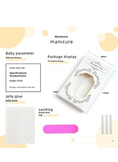 SYNSYB 24-Piece Short Square Press-on Toenails:Acrylic fasle Nails ,toe fasle nails for Seamless Fit  - Image 5