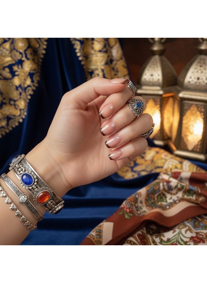 سنسيب قطعة قصيرة مربعة من الأظافر المضغوطة: أظافر صناعية من الأكريليك، أظافر صناعية لملاءمة سلسة - Image 1