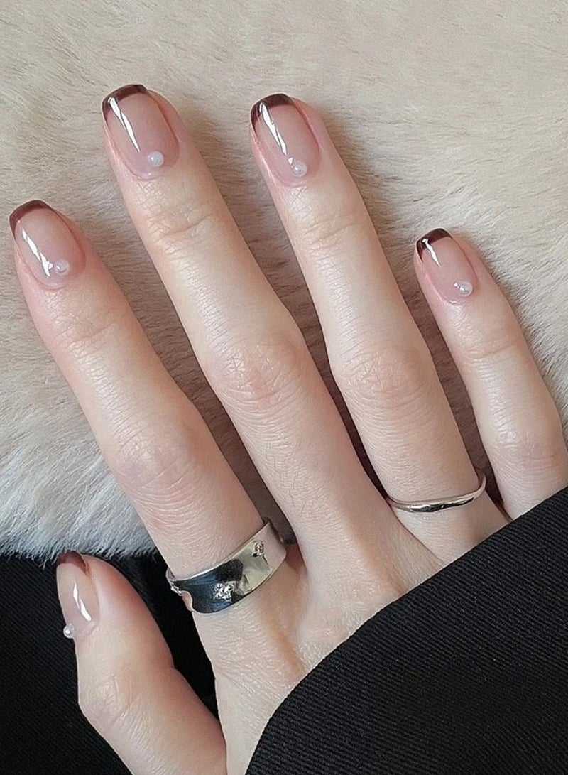 سنسيب قطعة قصيرة مربعة من الأظافر المضغوطة: أظافر صناعية من الأكريليك، أظافر صناعية لملاءمة سلسة - Image 2