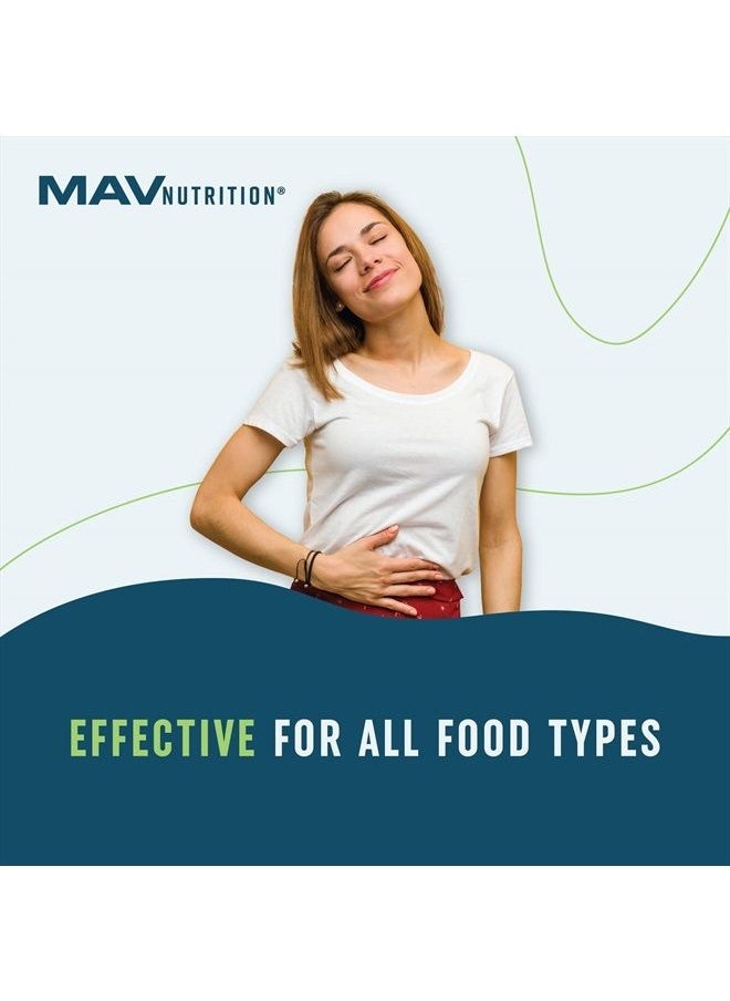 MAV Nutrition - Digestive Enzymes with Probiotics | Bloating Relief & Digestive Health for Women & Men | 400MG Enzyme Blend with Probiotic Strains for Digestion & Gut Health | Vegetarian, 3rd-Party Tested (60 ct.) - Image 1