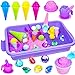 Bbiamsleep Ice Cream Sensory Bin 61 Pcs Ice Cream Sensory Bin Fillers with 11 Mould 9 Tools for Home Decor - Image 2