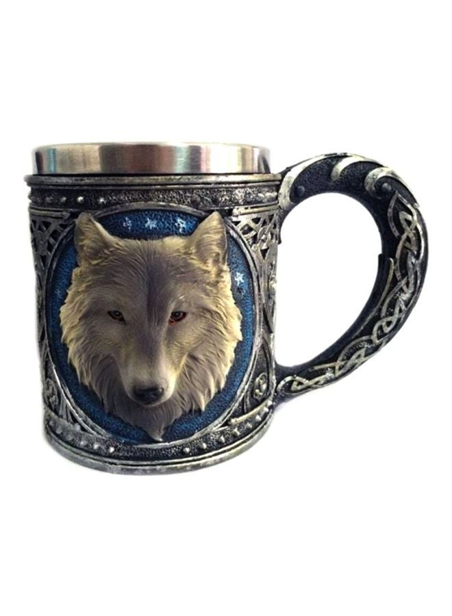 NIBEMINENT 3D Wolf King Head Pattern Coffee Tea Mug Multicolor 8.5 x 15centimeter - Image 1