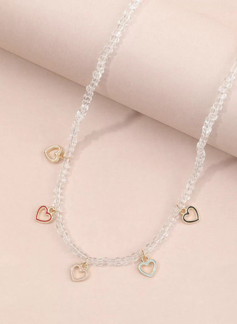 Girls Heart Charm Necklace  - Image 1