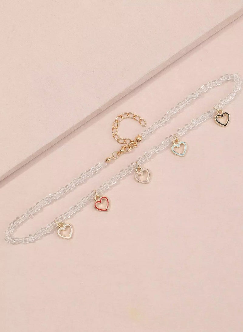 Girls Heart Charm Necklace  - Image 4