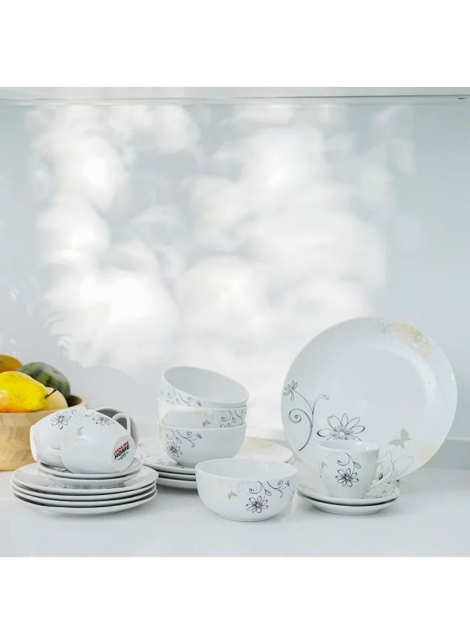 DANUBE HOME Angelika 20-Pc Porcelain Dinner Set - White-Serves 4