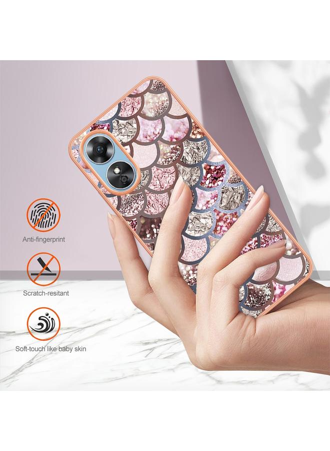 اس-توب جراب لهاتف OPPO A17 مطلي بالكهرباء IMD TPU - Image 4