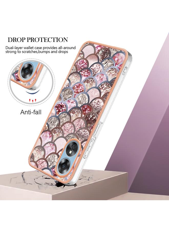 اس-توب جراب لهاتف OPPO A17 مطلي بالكهرباء IMD TPU - Image 3