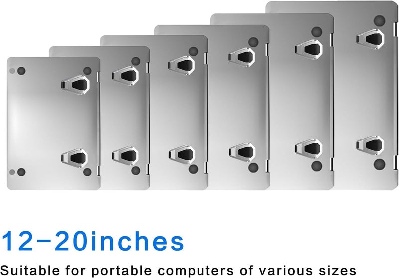 CERLINK 4Pcs Mini Laptop Stand for Desk Holder Computer Portable Foldable Adjustable Notebook Stands, Aluminium Metal MacBook Stand, Compatible with 10-15.6 Inch Laptops, iPad-Silver - Image 5