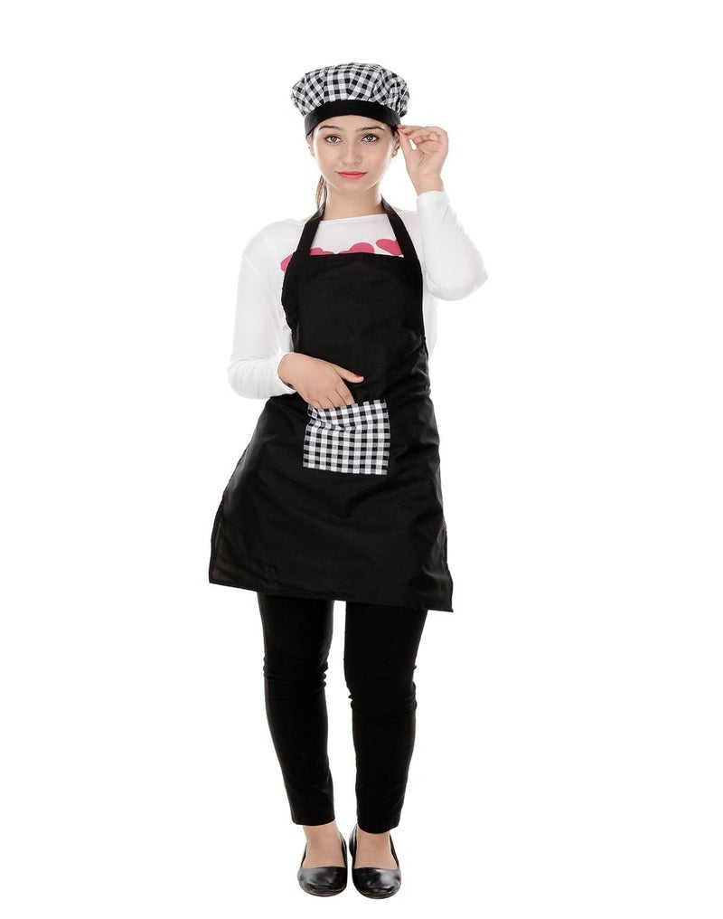 Switchon waterproof Kitchen black Apron with front pocket pack of 2 - Image 3