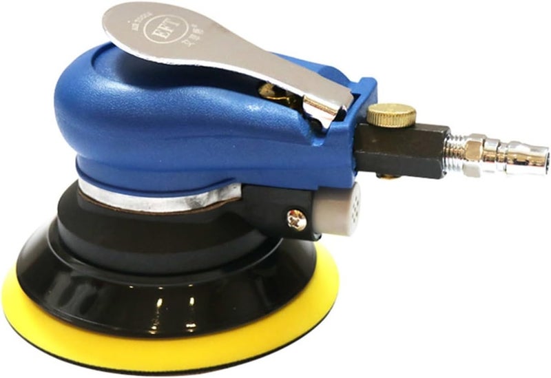 Polishing Machine Orbital Sander 5" Non-Dust-Absorbing Matte Surface Circular Pneumatic Sandpaper Random Orbital Air Sander Polished Grinding Machine for Sanding, Polishing(Set Meal 3) - Image 3