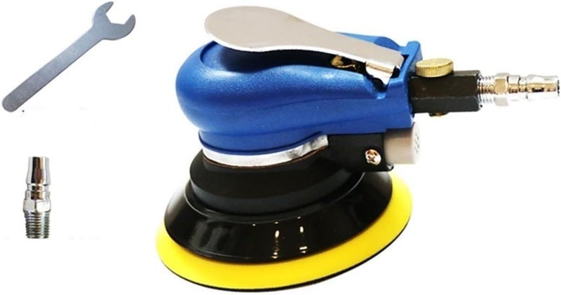 Polishing Machine Orbital Sander 5" Non-Dust-Absorbing Matte Surface Circular Pneumatic Sandpaper Random Orbital Air Sander Polished Grinding Machine for Sanding, Polishing(Set Meal 3) - Image 1