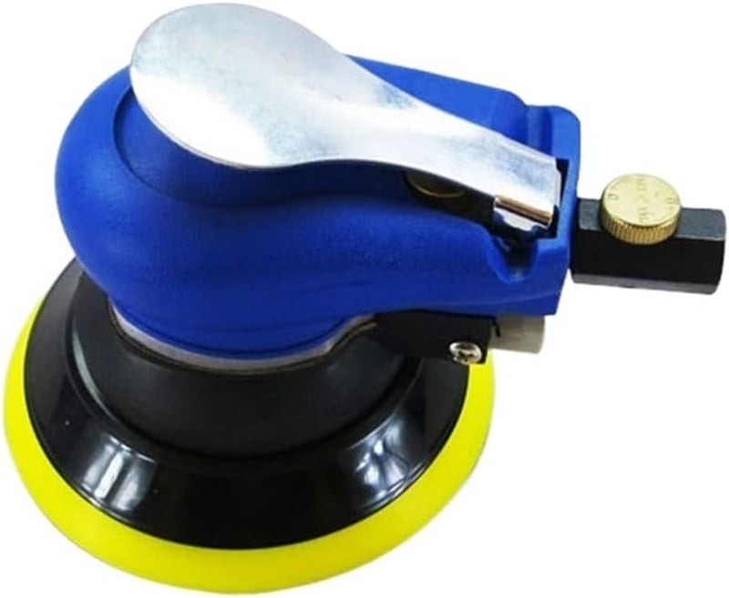 Polishing Machine Orbital Sander 5" Non-Dust-Absorbing Matte Surface Circular Pneumatic Sandpaper Random Orbital Air Sander Polished Grinding Machine for Sanding, Polishing(Set Meal 3) - Image 5