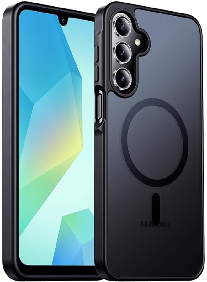 Designed for Magnetic Samsung Galaxy A26 Case,[Compatible with MagSafe] [Military Grade Drop Protection] Slim Translucent Matte Shockproof with Anti-Fingerprint Phone Case (Black) - Image 1