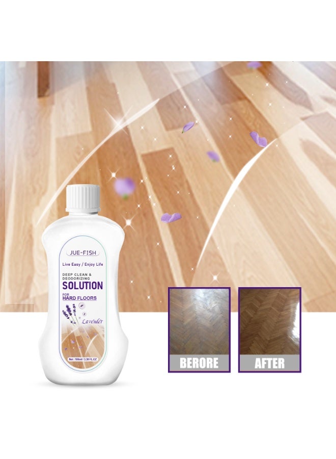 JUE-FISH Lavender Scent Floor Cleaning Solution, 100ml for Robot Vacuums and Wet/Dry Mop Cleaners, Multi-Surface Cleaner for Hardwood, Tile, Vinyl - Image 2