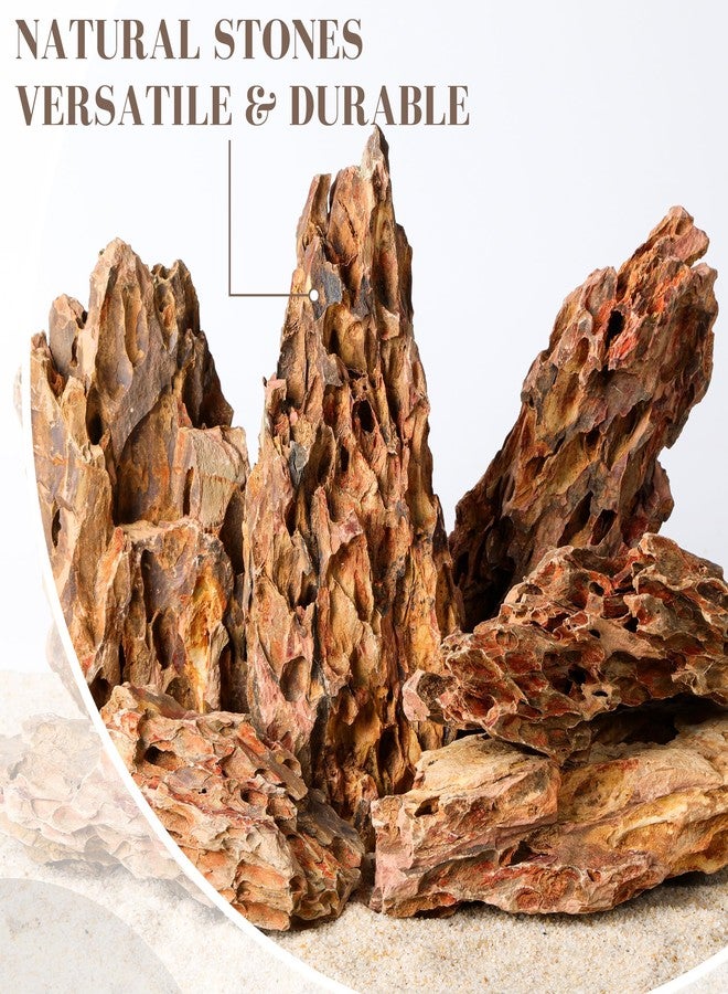 FISCAPE 6.1-8.1 Inches Natural Dragon Stone, 6 PCS Large Aquarium Rocks for Aquascaping, Terrariums, Reptile Tanks & Aquarium Décor - Image 5