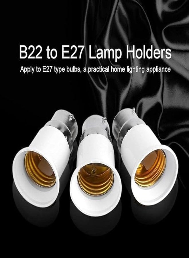 SAWSHIELD B22 to E27 PP Screw Base Socket Lamp Bulb Holder Light Bulb Adapter (Pack Of 7) - Image 2
