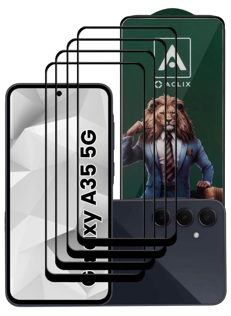 أكاليكس 4 قطع، حماية شاشة، لهاتف سامسونج جالاكسي A35، جودة ممتازة. - Image 1