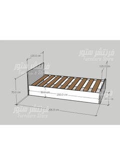 ماركة غير محددة سرير مودرن - عرض120 سم طول200 سم ، من فرنتشر ستور.  - Image 2
