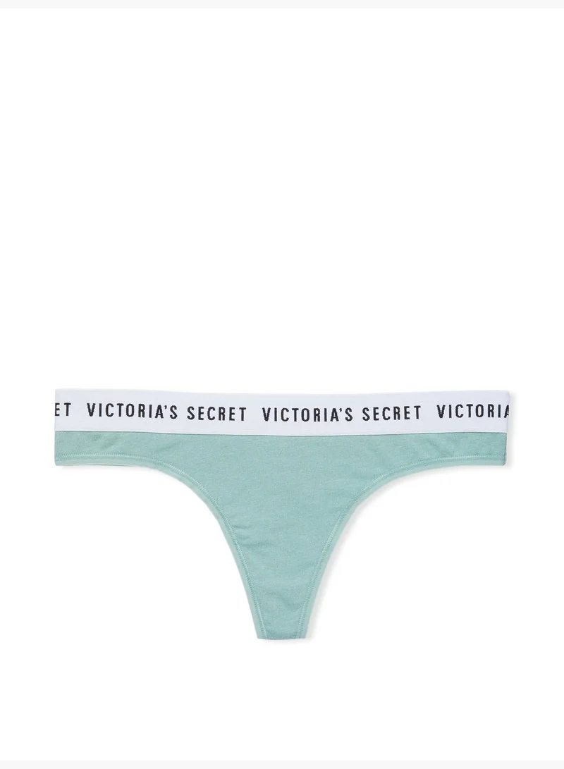 Victoria's Secret Stretch Cotton Logo Thong Panty