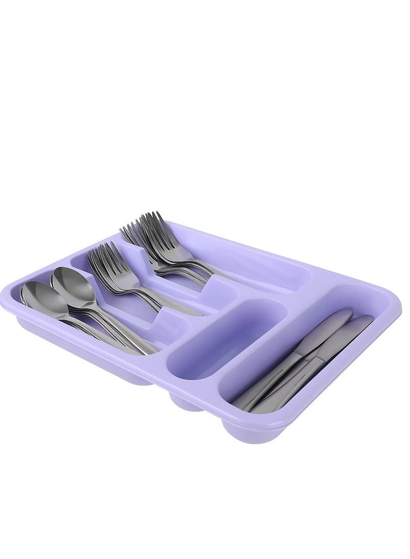 فافيلا منظم درج المطبخ وحامل أدوات المائدة – لتخزين وتنظيم أدوات المطبخ والملاعق والشوك – مقاوم للانزلاق وسهل التنظيف – ألوان متعددة - Image 2