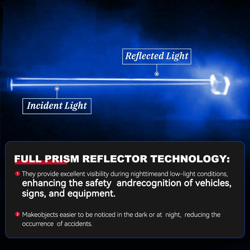 PHIXBEAR 20 Pcs Super Reflection Reflective Stickers, Blue, Safety Reflective Tape for Car, Bike, Mailbox, Helmet, Outdoor, Waterproof, 3.15" X 1.18" - Image 4