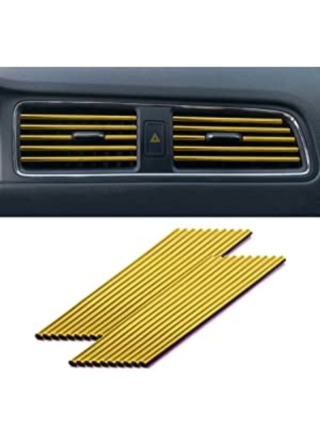 20 Pcs Car Air Conditioner Decoration Strip for Vent Outlet, Bendable Car Vent Outlet Trim Decoration, Fit for All Straight Air Vent Outlet Decoration Car Interior Accessories - Image 1
