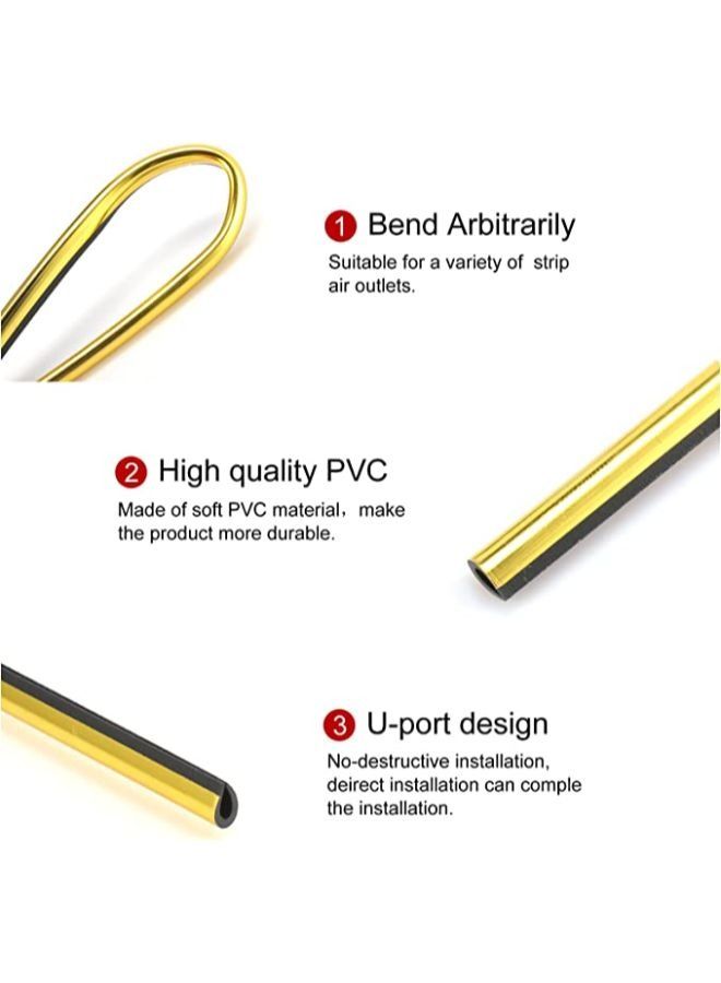 20 Pcs Car Air Conditioner Decoration Strip for Vent Outlet, Bendable Car Vent Outlet Trim Decoration, Fit for All Straight Air Vent Outlet Decoration Car Interior Accessories - Image 3