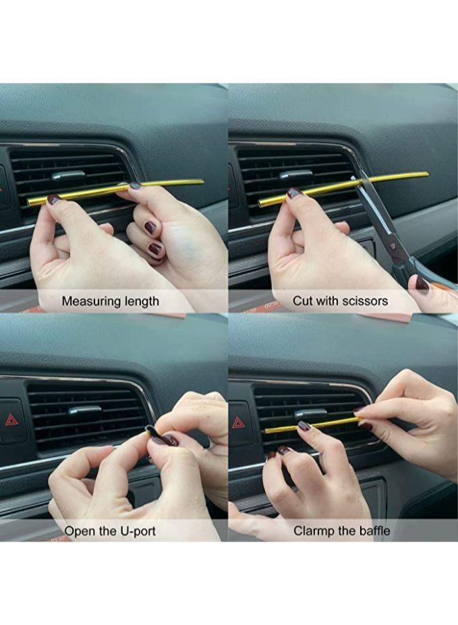 20 Pcs Car Air Conditioner Decoration Strip for Vent Outlet, Bendable Car Vent Outlet Trim Decoration, Fit for All Straight Air Vent Outlet Decoration Car Interior Accessories - Image 4