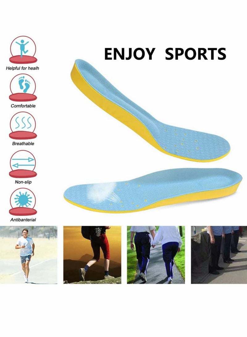 Y&D Memory Foam Insoles, PU Orthotic Sport Comfortable Breathable, Shock Absorption and Relieve Foot Pain, Plantar Fasciitis Arch Support Insoles (Kids 34-38/ Women 35.5-36.5)  - Image 5