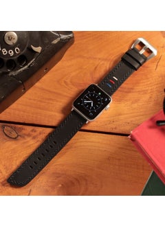 Vagave Apple Watch Black Leather Band 42MM 44MM 45MM 49MM 3 / 4 / 5 / 6 / Se / 7 / 8 / Ultra / Ultra 2 Leather Band Leather Strap  - Image 3