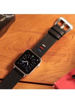Vagave Apple Watch Black Leather Band 42MM 44MM 45MM 49MM 3 / 4 / 5 / 6 / Se / 7 / 8 / Ultra / Ultra 2 Leather Band Leather Strap  - Image 5