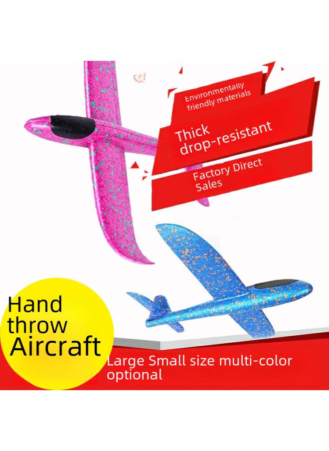 48cm 35cm Hand-thrown Foam Glider Toy Epp Camouflage Spin Throwing Stunt Gliding Airplane Model Aviation Toy-Color:Large Green  - Image 2