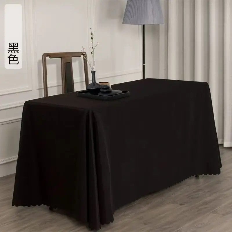 Y&D Elegant Solid Polyester Tablecloth and Table Runners Set for Wedding Parties – Durable, Wrinkle-Resistant Table Cover for Banquet, Dining & Events - Image 1