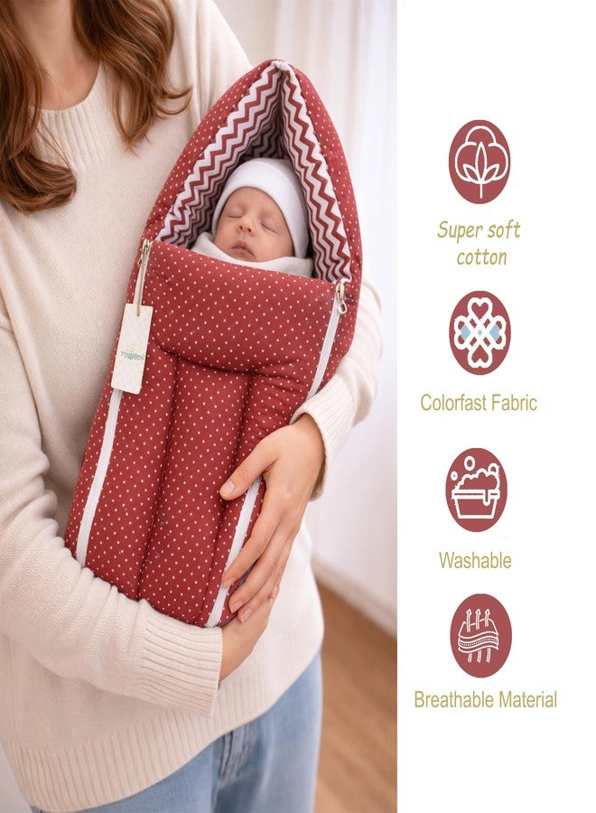 Infantbond by fareto All Season use Baby Essentials Combo | Baby Products | Baby Gift Set | Baby Combo Set for New Born (0-6months)(Pack of 41) (Red Polka) - Image 2