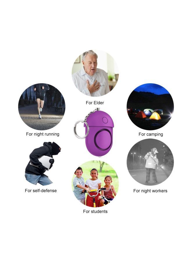 NIBEMINENT Self Defense Alarm Keychain Purple/Silver 8centimeter - Image 5