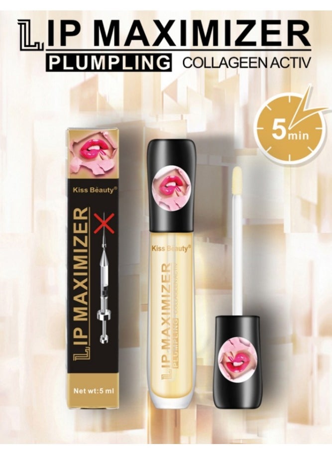 Kiss Beauty Lip Maximizer Plumper  Repairing Lip MaskClear 5ml  - Image 3