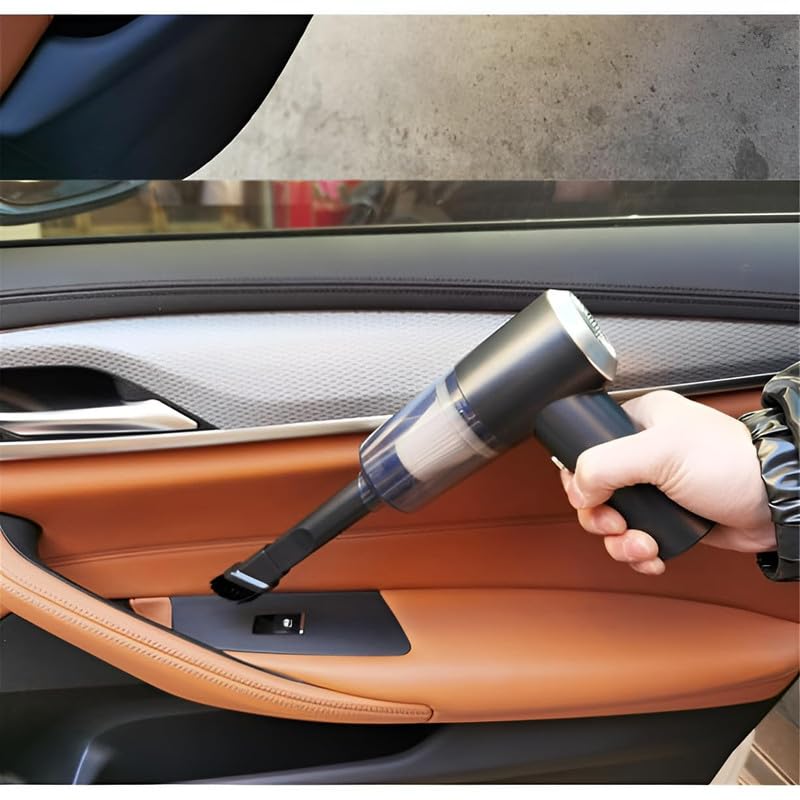 COVERLY 3in1 Vacuum Cleaner USB Rechargeable Wireless Handheld Mini Car VaccumCleaners for Travelling Camping Reusable Portable with Charging Cable 3 Attachments - Image 4