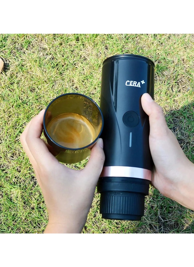 CERA - Cera Plus 2 in 1 Portable Coffee Maker, Rechargeable Mini Battery Espresso Machine with Heating Function, 20 Bar,  for Travel, Camping, Office, Home - Image 1