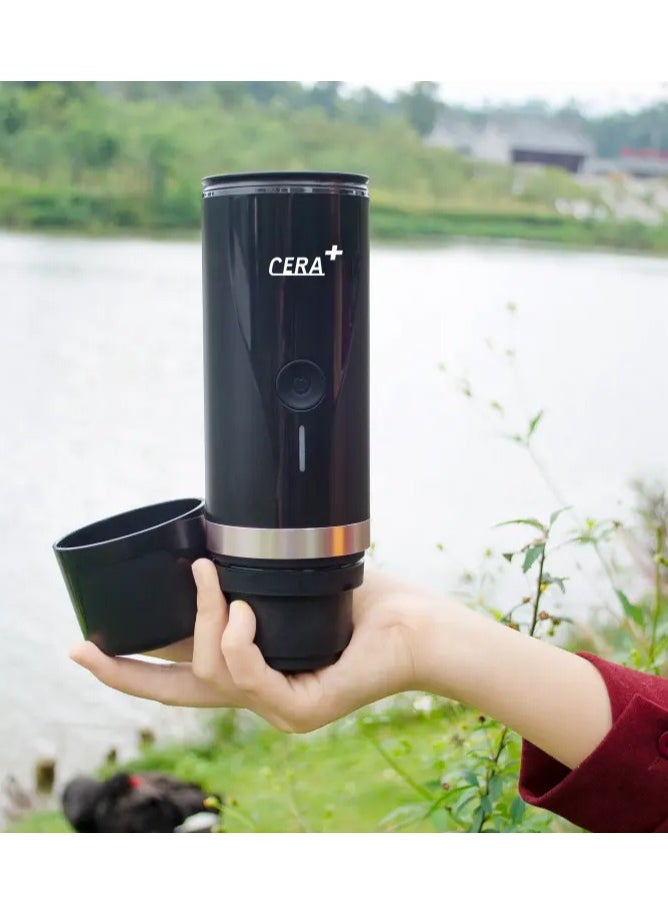 CERA - Cera Plus 2 in 1 Portable Coffee Maker, Rechargeable Mini Battery Espresso Machine with Heating Function, 20 Bar,  for Travel, Camping, Office, Home - Image 1