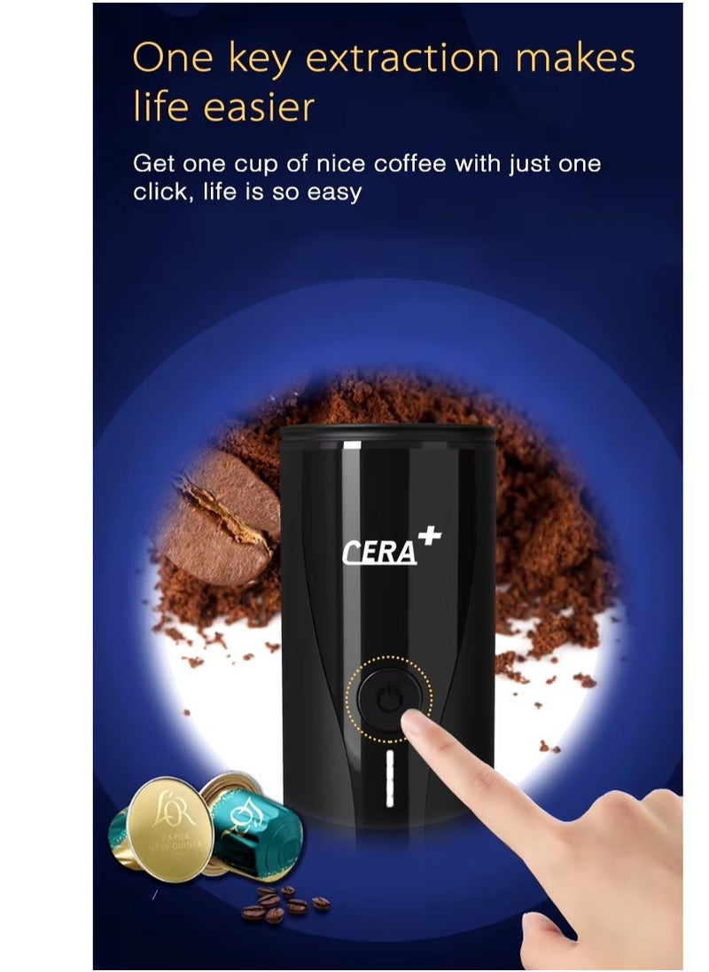 CERA - Cera Plus 2 in 1 Portable Coffee Maker, Rechargeable Mini Battery Espresso Machine with Heating Function, 20 Bar,  for Travel, Camping, Office, Home - Image 1