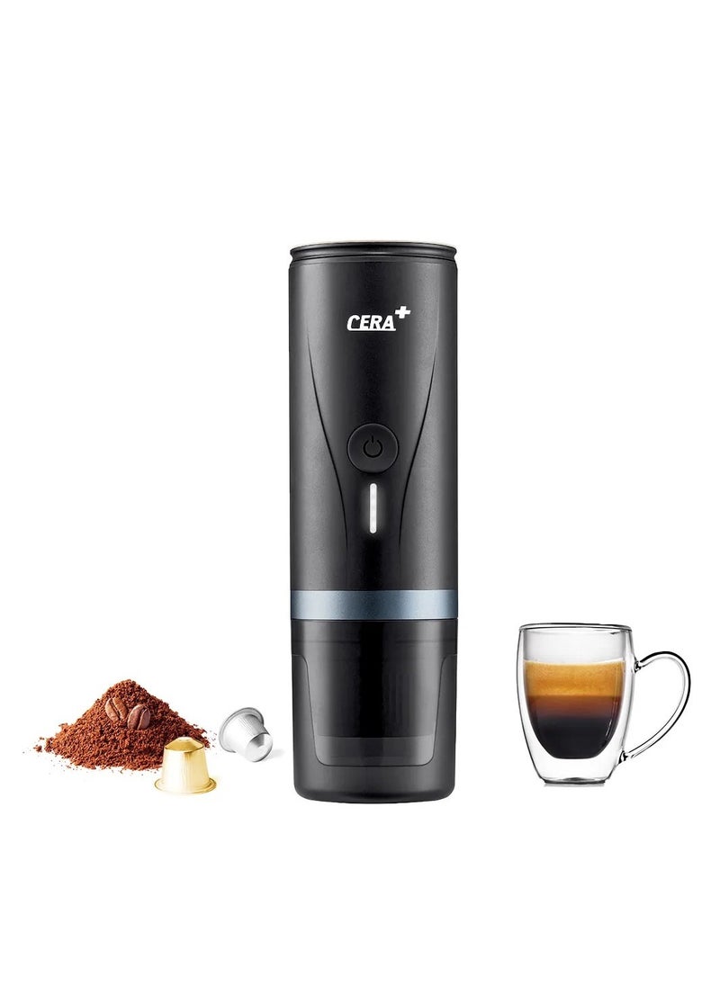 CERA - Cera Plus 2 in 1 Portable Coffee Maker, Rechargeable Mini Battery Espresso Machine with Heating Function, 20 Bar,  for Travel, Camping, Office, Home - Image 1