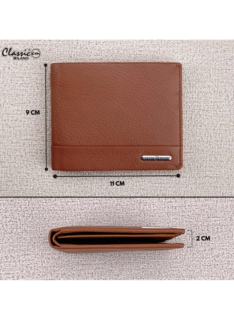 Classic Milano Tan (CNH-1) Classic Milano Genuine Leather Wallet for Men – Slim Bifold Men’s Wallet with RFID Blocking, Multiple Card Slots – Stylish Mens Purse Wallets Gift for Husband, Father for Men | Best Price UAE
