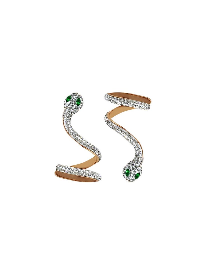 Alissa Stainless Steel Snake Design Cuff Earrings  - Image 2
