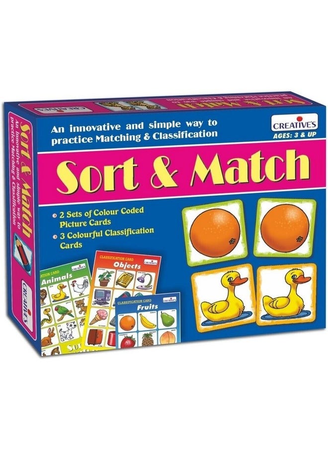 Creative's Creative's Sort And Match Card Game (Multi-Color), for Kid, Pack of 1  - Image 1
