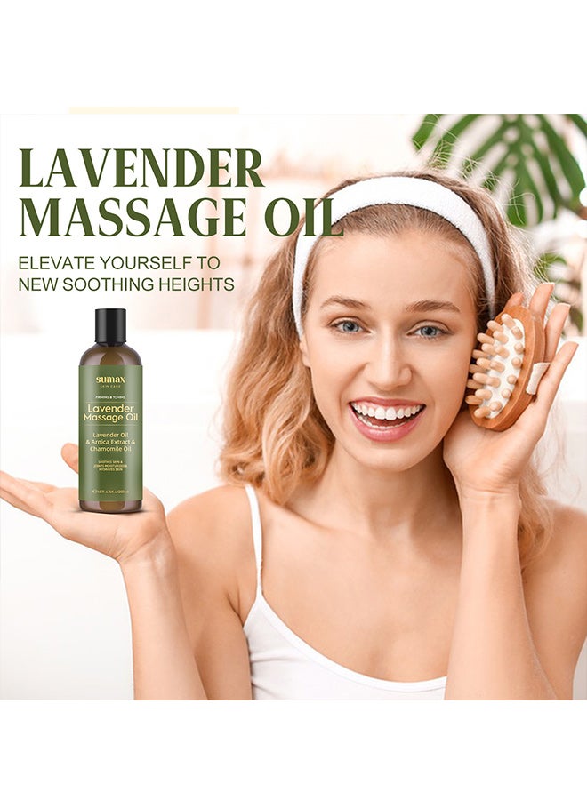 سوماكس زيت التدليك باللافندر، الغني بزيت اللافندر وزيت بذور العنب وزيت النعناع، ​​مناسب لتخفيف التعب الجسدي واسترخاء الجسم والعقل. - Image 3