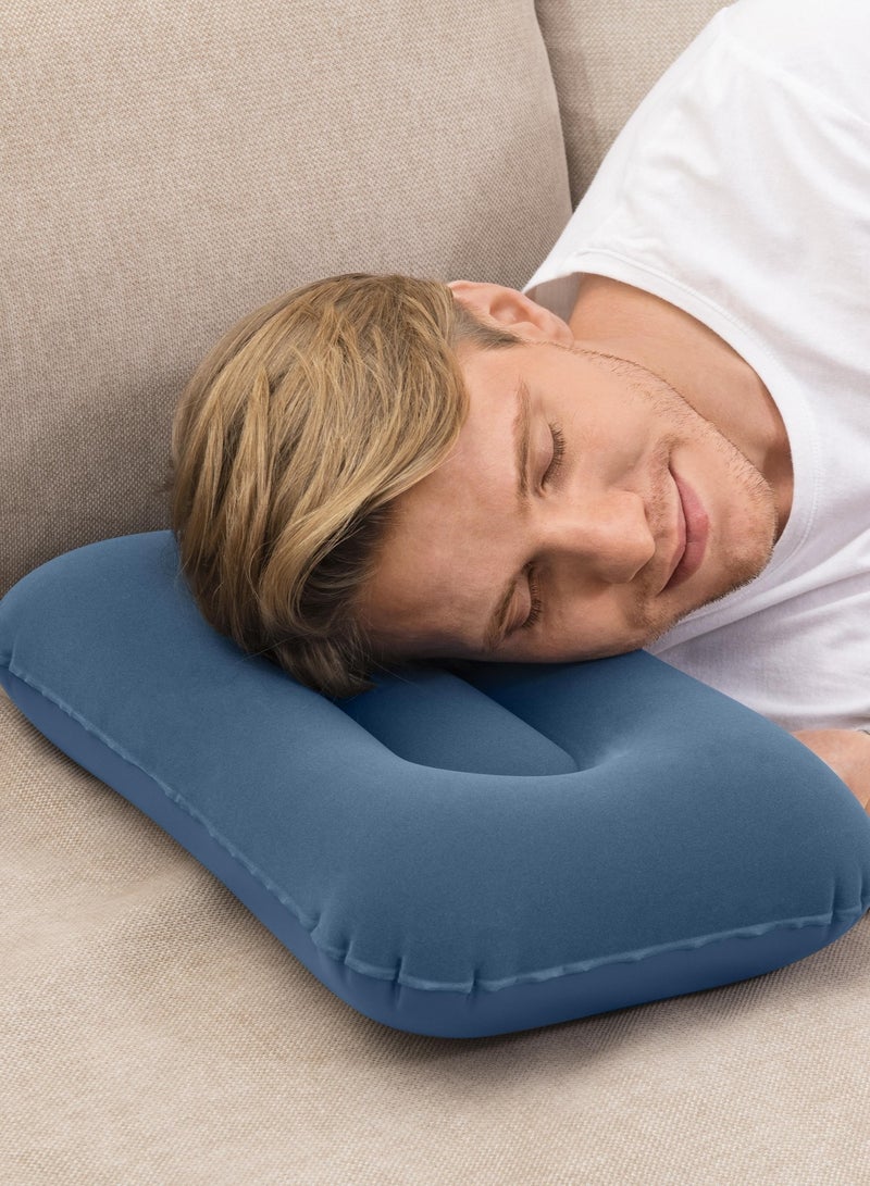 Bestway 42cm x 26cm x 10cm Flocked Air Camp Pillow67121  - Image 4